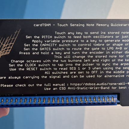 NLM - CardTSNM Touch Sensing Note Memory